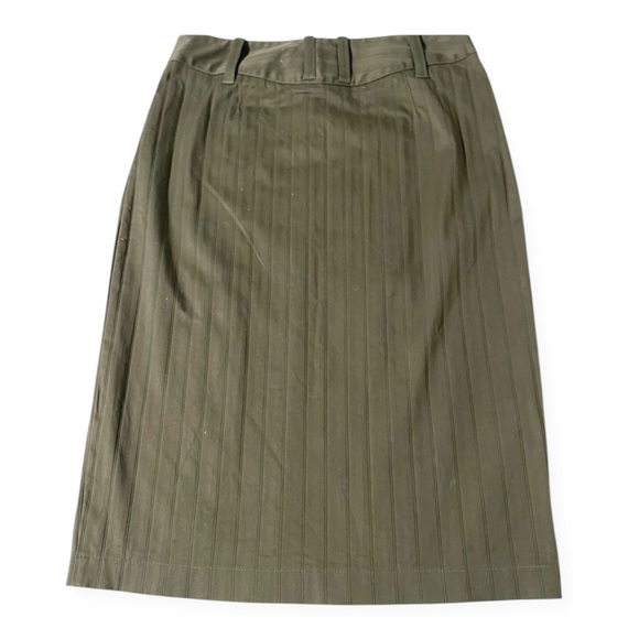 Morbid Threads Zip Pencil Skirt Goth Y2k Juniors 7 Olive Green 2000’s grunge - Picture 2 of 4